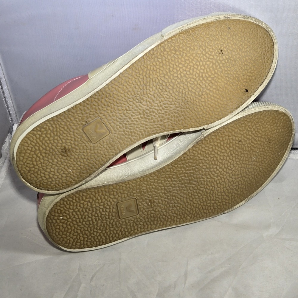 Veja Esplar Low Sneakers Womens 7 US Pink Shoe Cream Laces *READ - Picture 7 of 7
